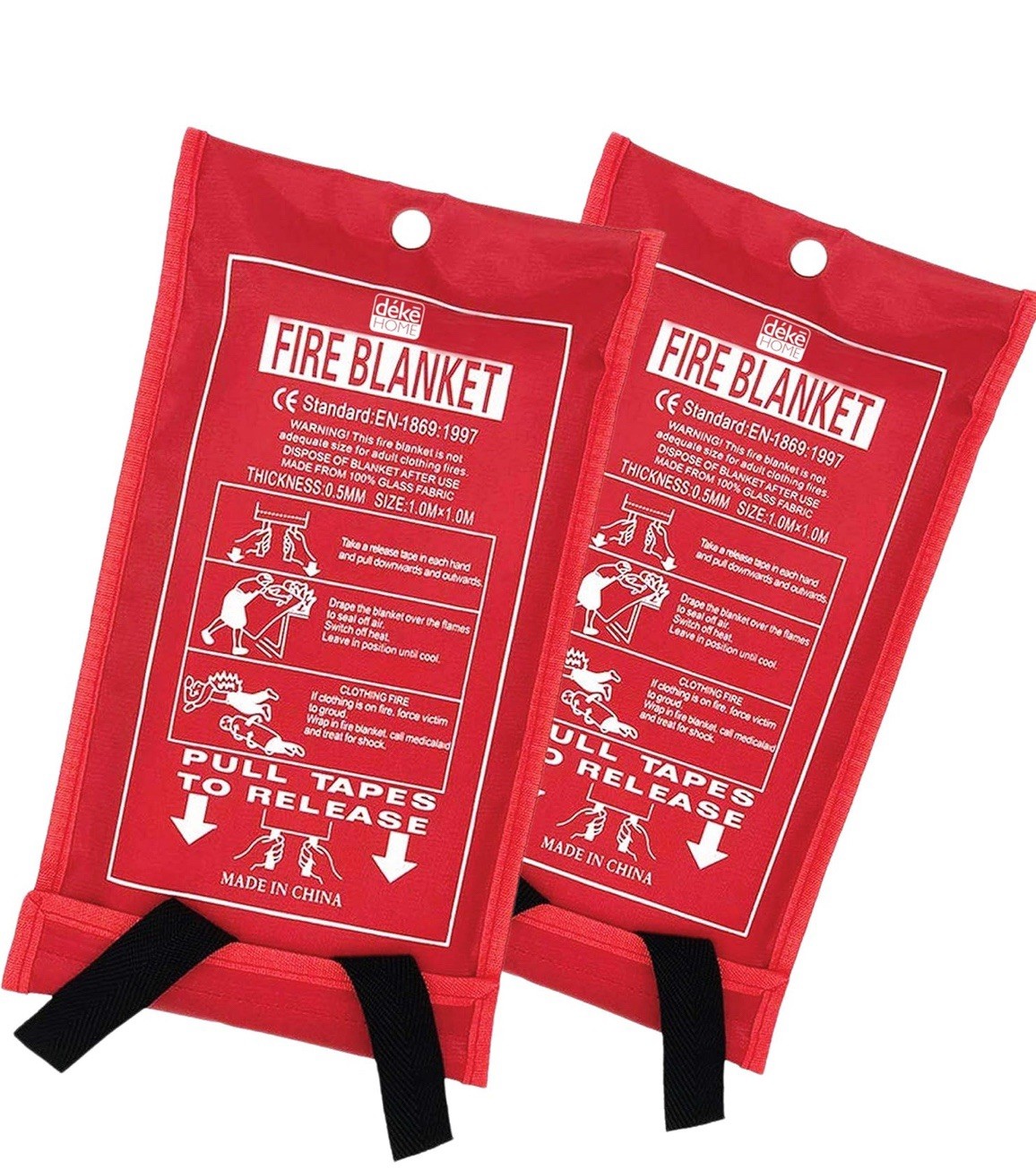 2 Pack Fire Blankets, 39×39 Inch fire retardant emergency camping fireplace