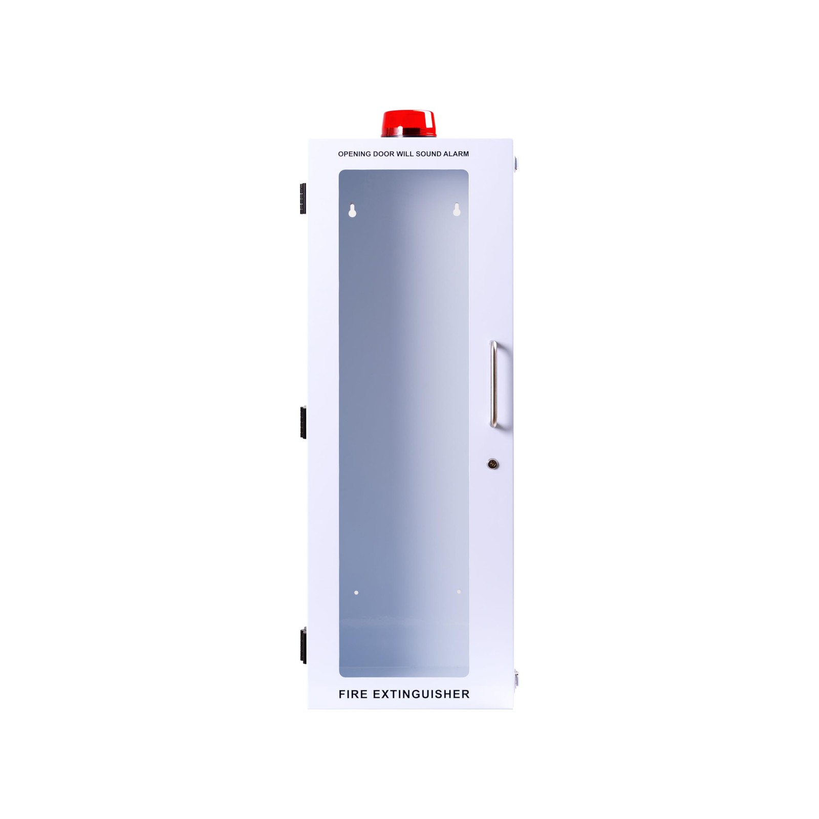 Outdoor 20 lb Fire Extinguisher Cabinet with Alarm Lock Breakable Acrylic