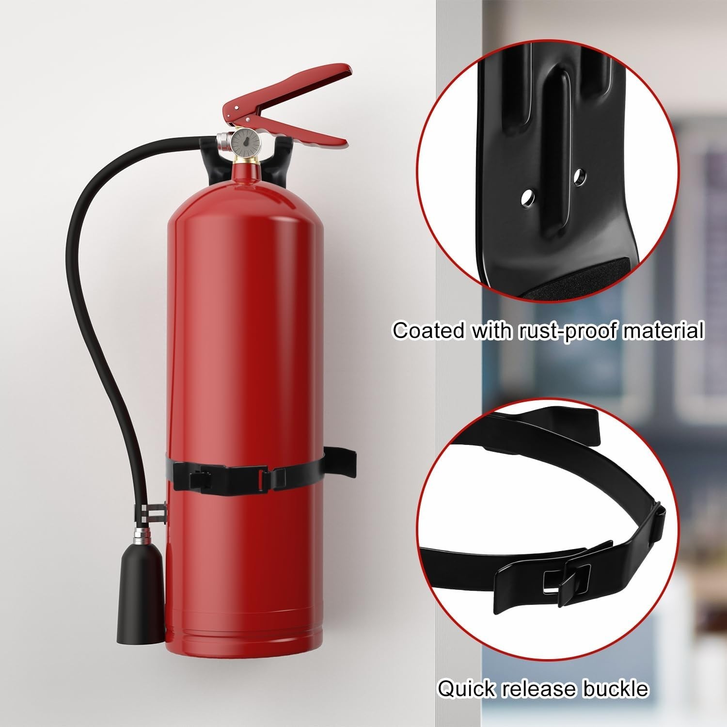 2pcs Home Fire Extinguisher Mount Bracket, 5 LB Metal Truck Fire Extinguisher…