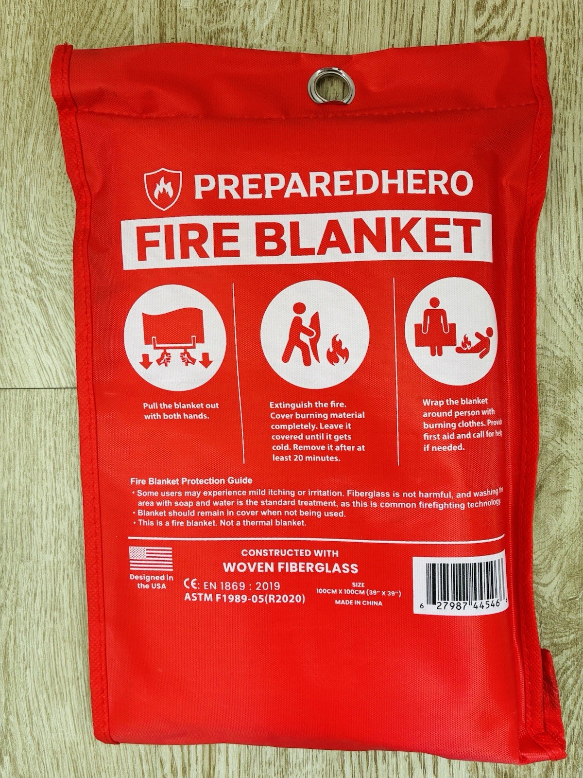 Prepared Hero Fire Blanket 39″×39″ Fiberglass Home Emergency Safety Blanket New