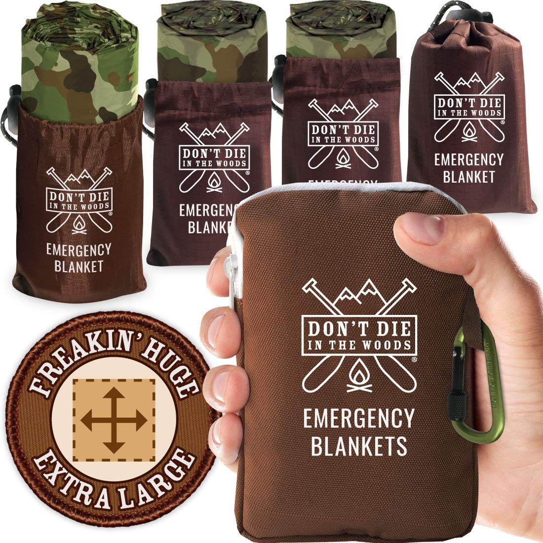 – Freakin’ Huge Emergency Blankets [4-Pack] Extra Large Thermal Mylar Space B…