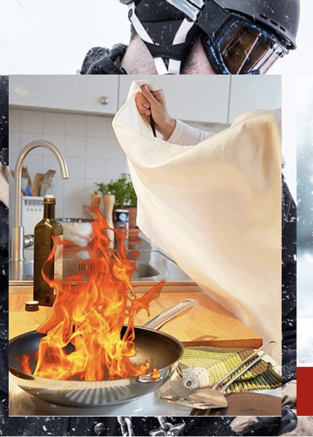 2 X FIRE EXTINGUISHER CAMPING BLANKET COVER THROW HOME BARBECUE GRILL 40 X 40