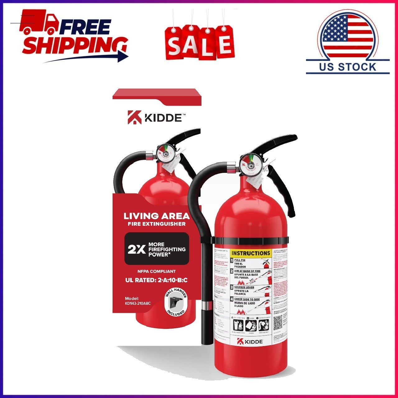 Kidde Fire Extinguisher for Home, Residential 2A10BC
