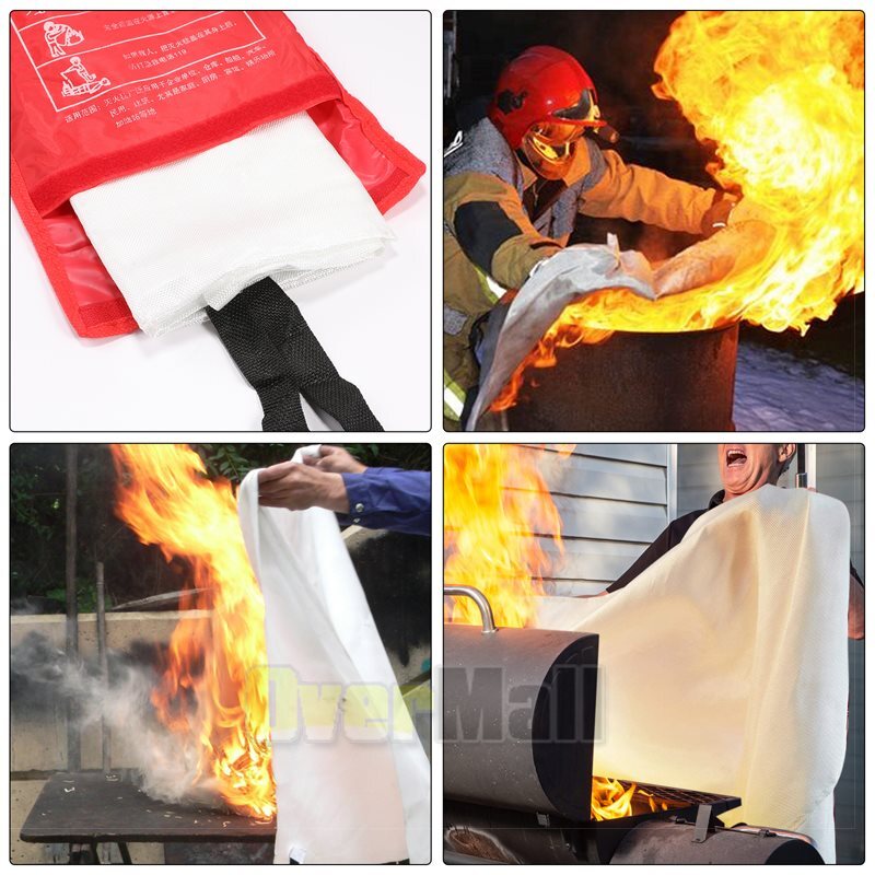 Fire Blanket – XX-Large Fiberglass Fire Blanket Fire Kitchen Prepared 59”x59”