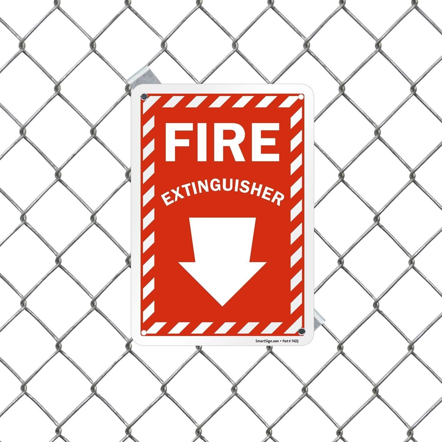 Weather-Resistant 10×7 Fire Extinguisher Sign with Pre-Cleared Mounting Holes