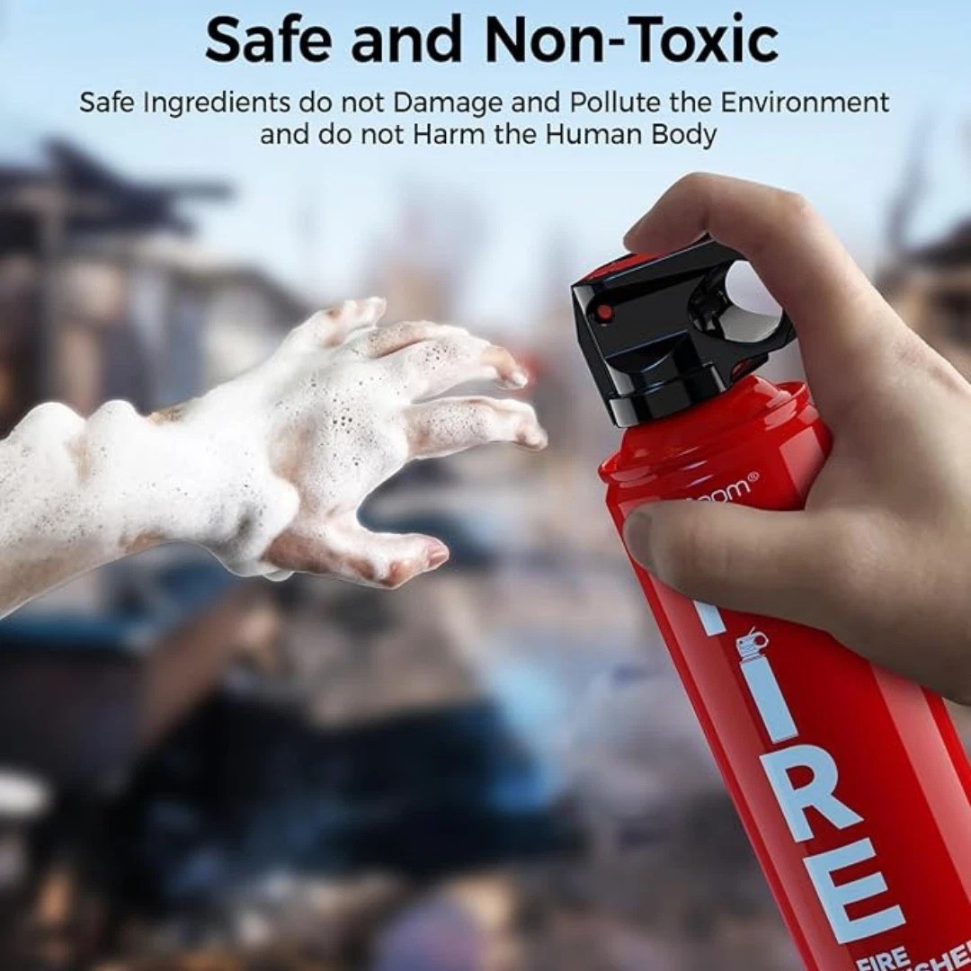 4-in-1 Fire Extinguisher with Mount for Home Car Kitchen Multi-Purpose Safety