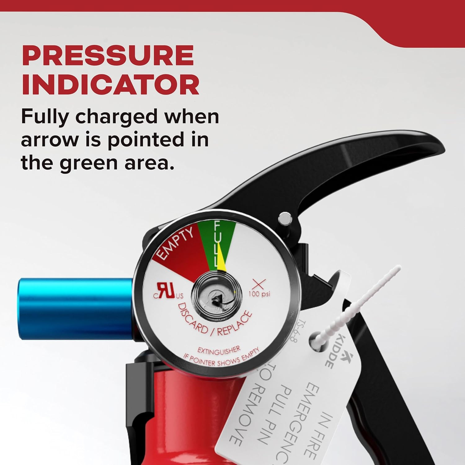 Kidde Basic 5 Fire Extinguisher for Home, 5-B:C, FA5G | Residential Fire Extingu