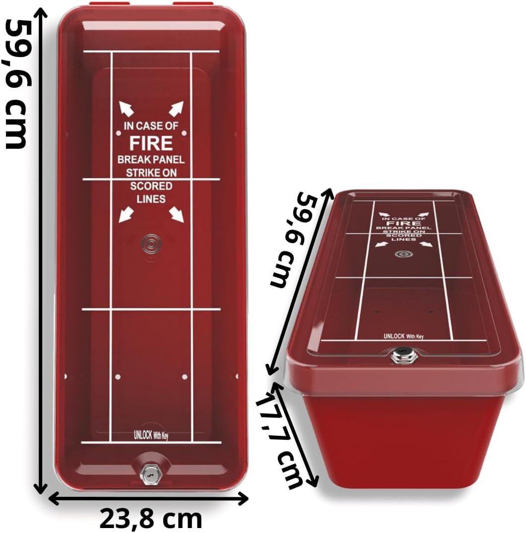 Large PVC Fire Extinguisher Cabinet for 5 Kg/10 Lb – Wall Mounted Storage