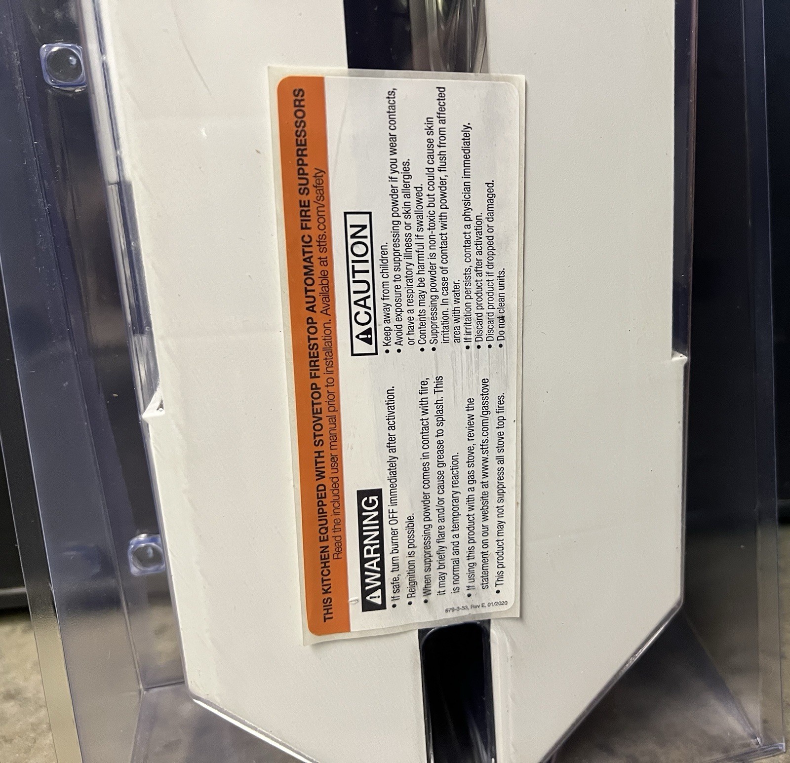 StoveTop FireStop Microhood 677-2 White Automatic Fire Extinguisher
