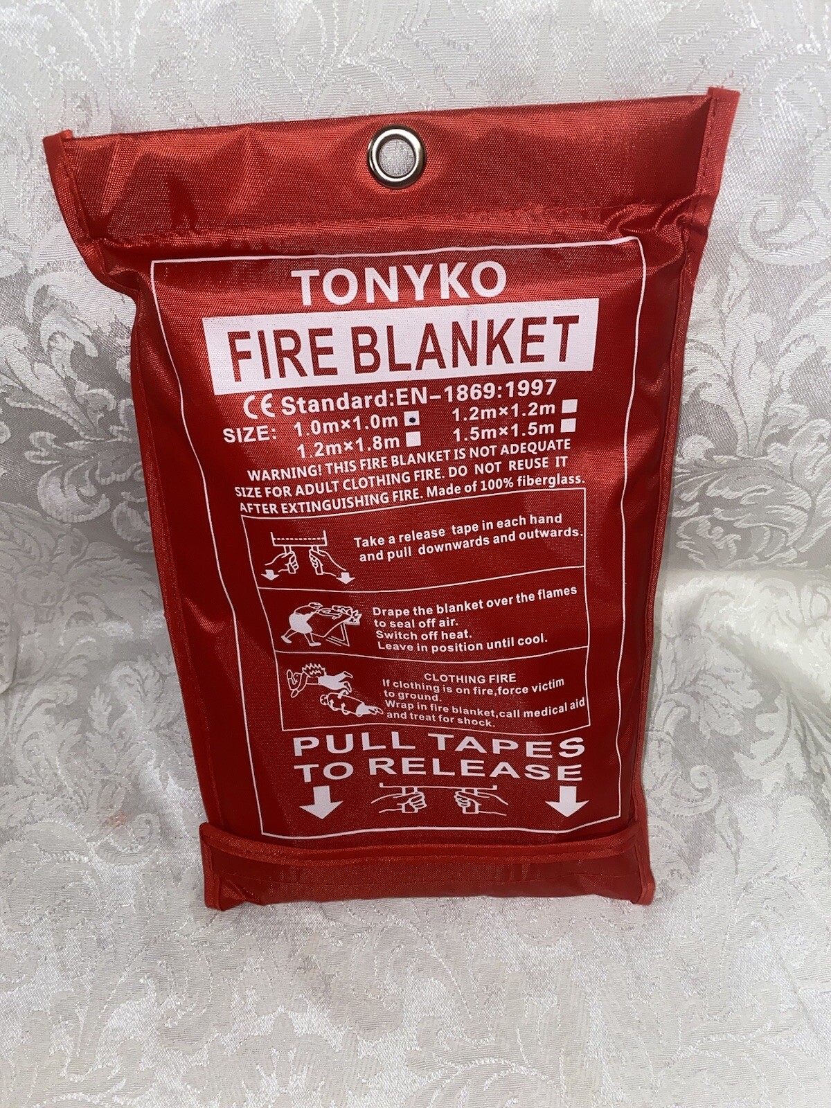 TONYKO Premium Fire Blanket 1.0 X 1.0 Metre