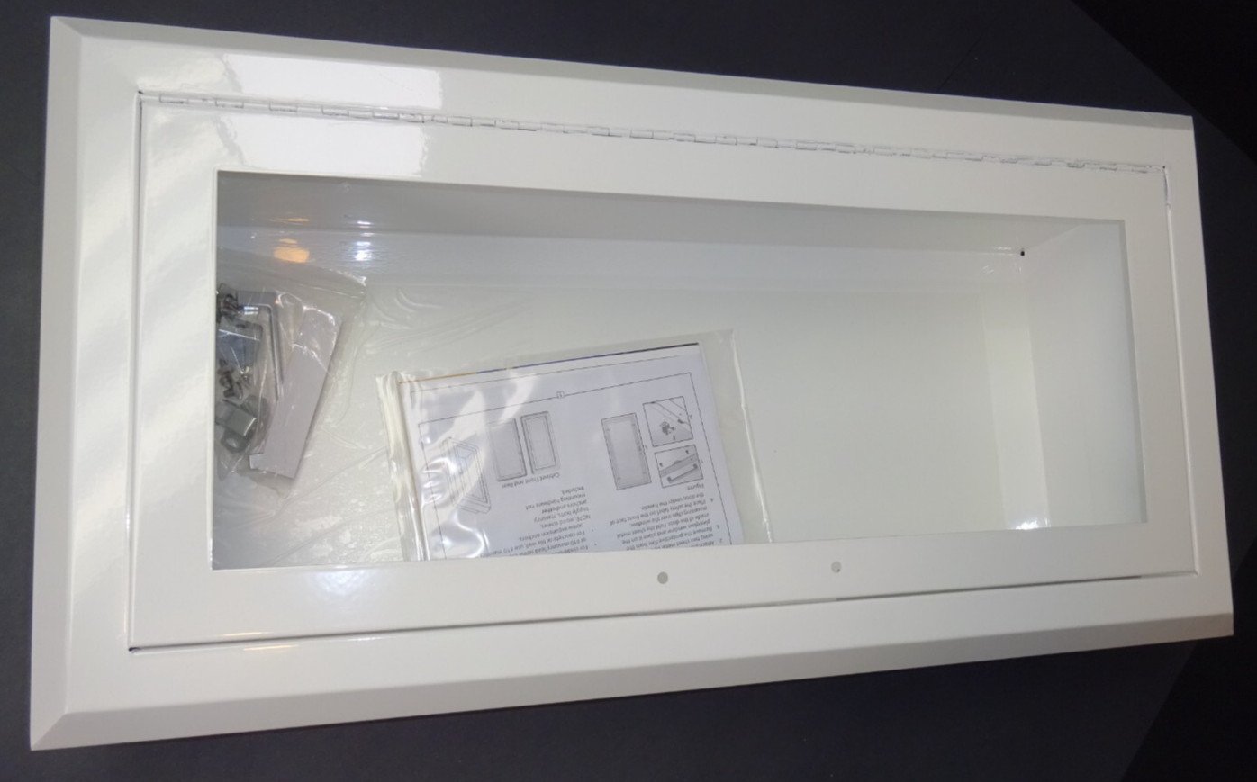 Global Industrial Fire Extinguisher Cabinet Semi-Recessed Fits 10 Lbs.