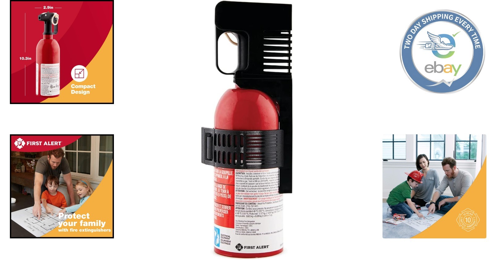 Compact AUTO5 Car Fire Extinguisher: 5-B:C Rated for Flammable Liquid Safety