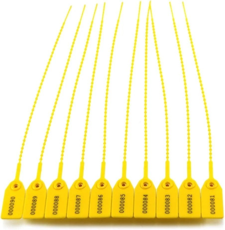 Yellow Plastic Tamper Seals 1000 Pcs – Numbered Security Zip Ties for Fire Ex…