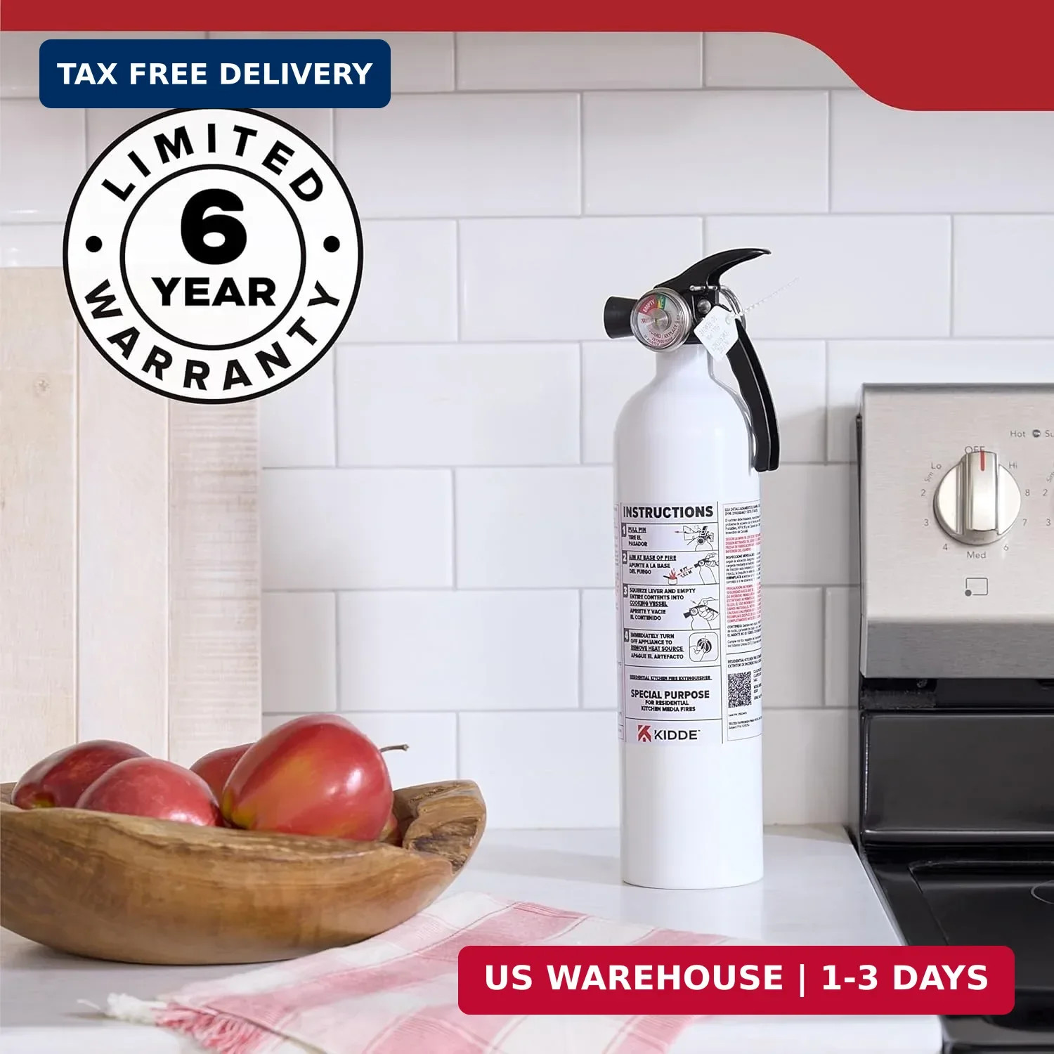 Kidde Fire Extinguisher for Kitchen, Residential, Single-Use, 711A