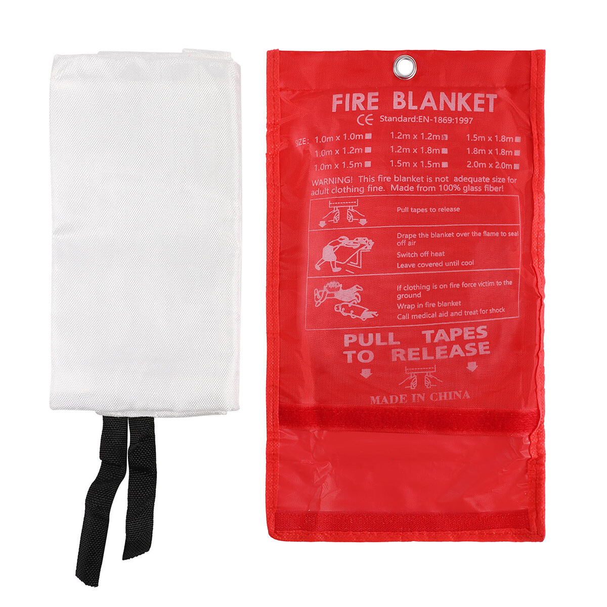 Fiberglass Fire Blanket 1/2/4/6PCS, Emergency Home Retardant Prepared 59”x59”