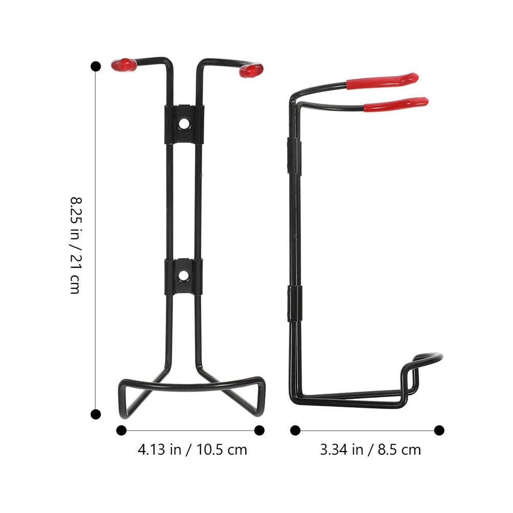 2Pcs Sturdy Steel Fire Extinguisher Wall Mount Brackets Black for Home