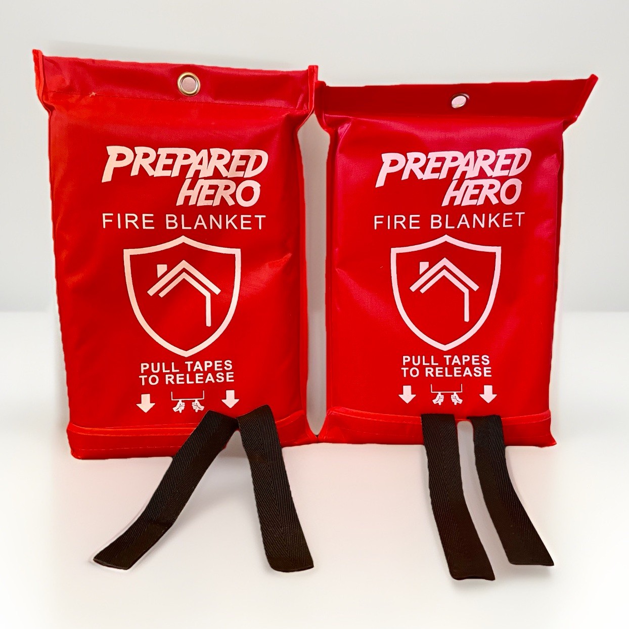 PREPARED HERO Fire Blanket 39X39″ Fiberglass Home Emergency Safety (Lot of 2)NEW