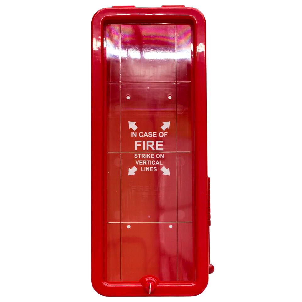 ✅🔥🧯(2-PACK) NEW 10lb FIRE EXTINGUISHER CABINET WITH PLEXI GLASS, LOCK & HAMMER