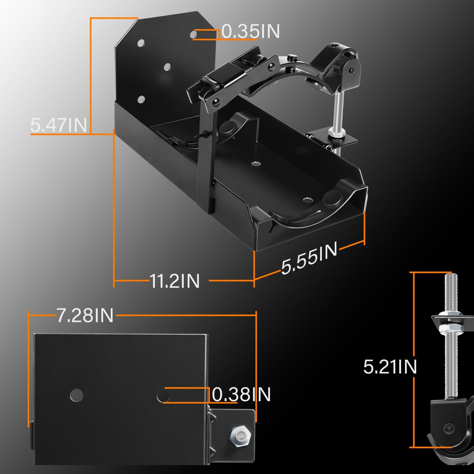 809 Heavy Duty Vehicle Fire Extinguisher Bracket For 10lb Dry 5lb CO2 Quick