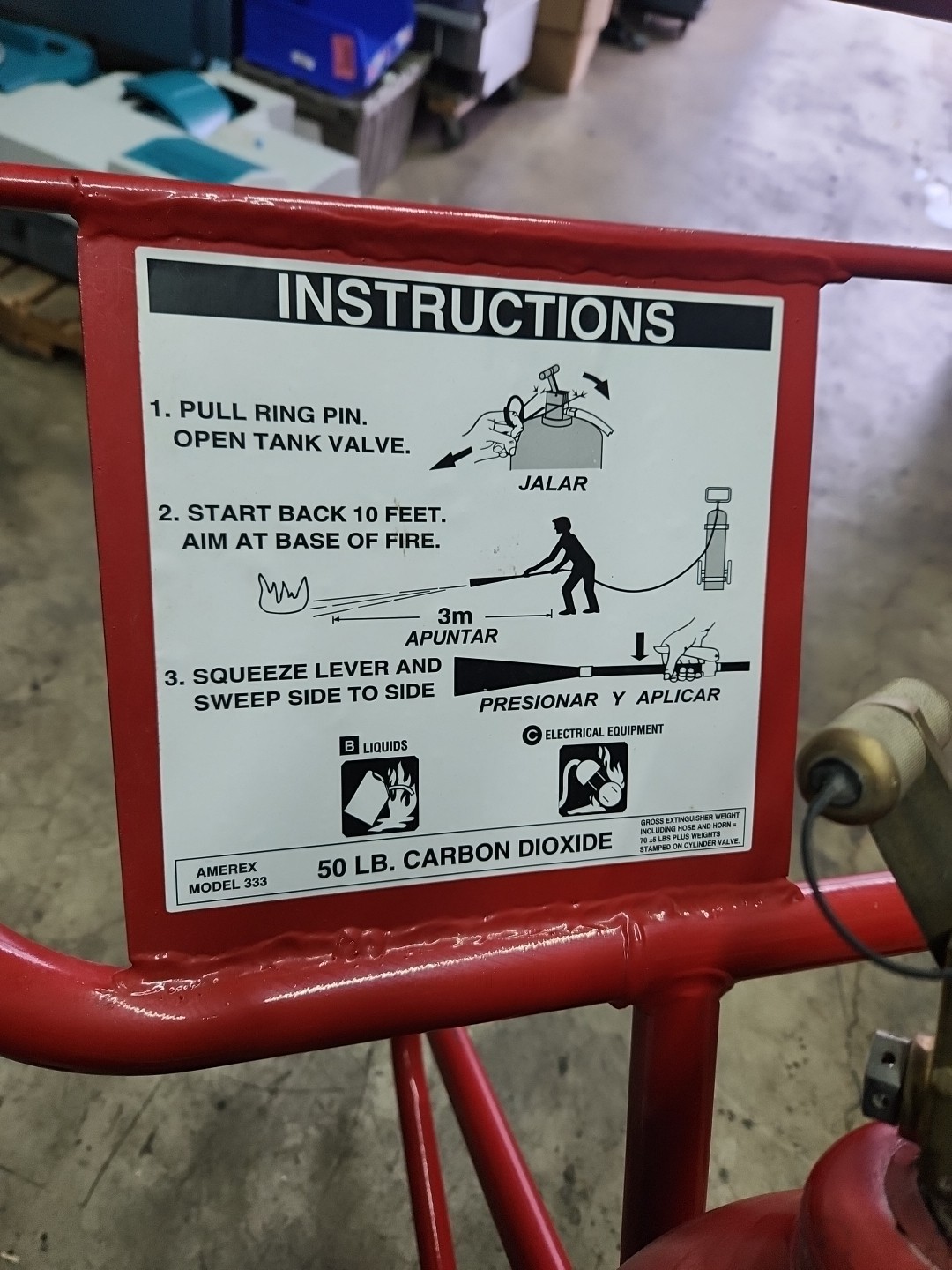 2024 AMEREX 333 50LB Carbon Dioxide Fire Extingisher