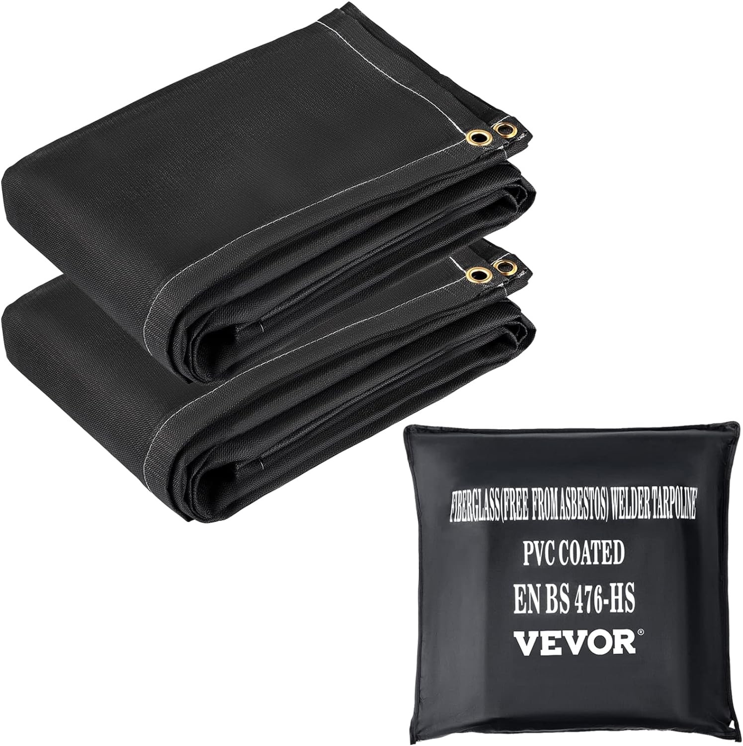 VEVOR Fire Blankets, 2 Pack Welding Blankets, 6′ x 10′ Fire Suppression Blanket,