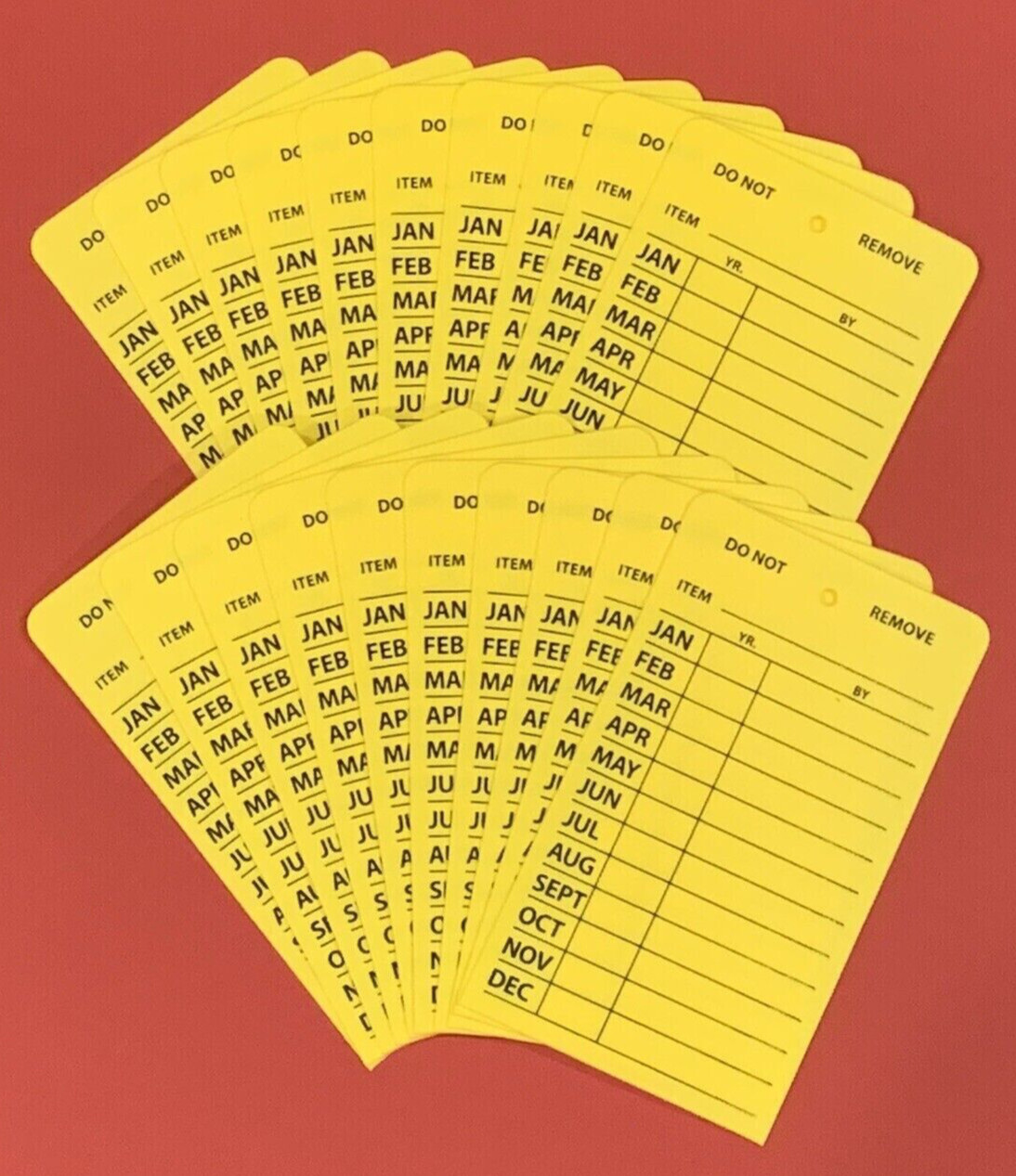 25-4 1/4″ X 2 1/2″ MONTHLY INSPECTION TAGS Fire Extinguisher INDOOR/OUTDOOR USE