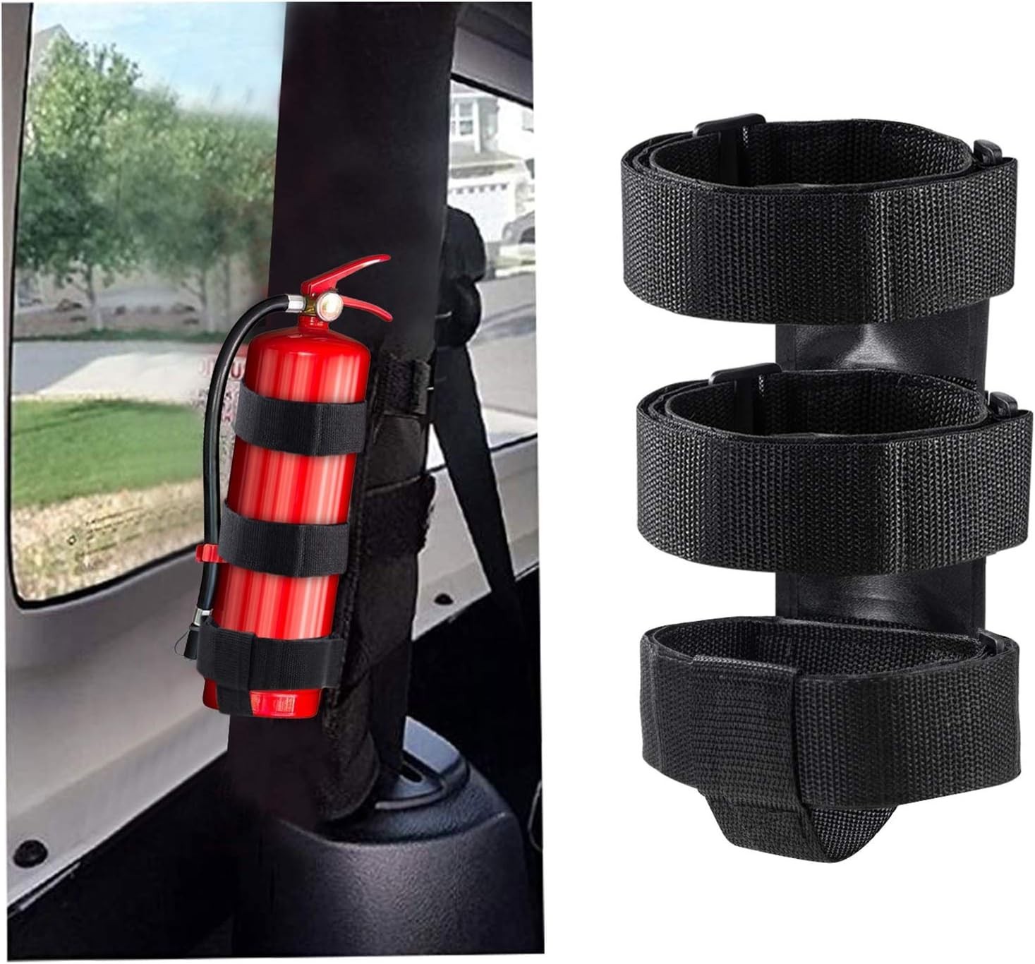 Fire Extinguisher Mount for Roll Bars – Adjustable, Secure, Easy 1 Min. Insta…