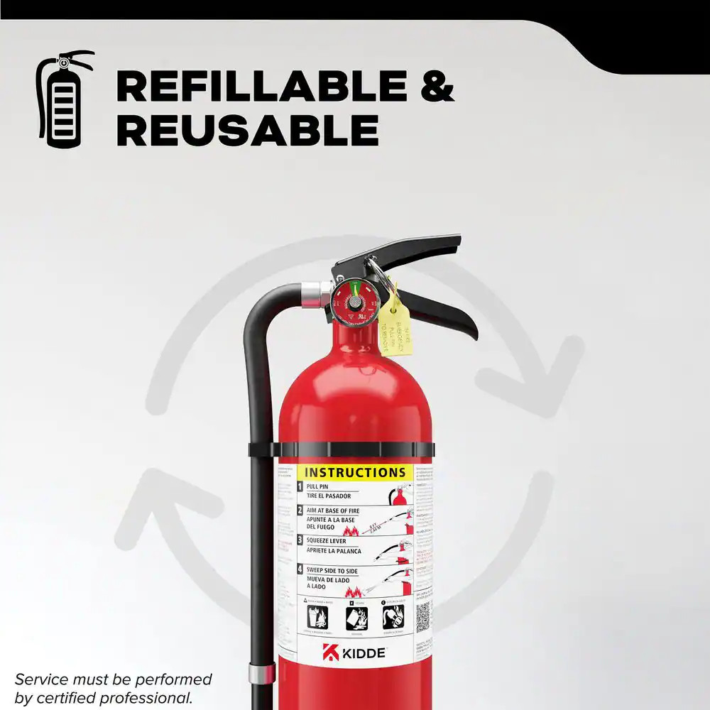 Pro 340 Rechargeable 3-A:40-B:C Class ABC 5.5 Lb. Fire Extinguisher 21030916