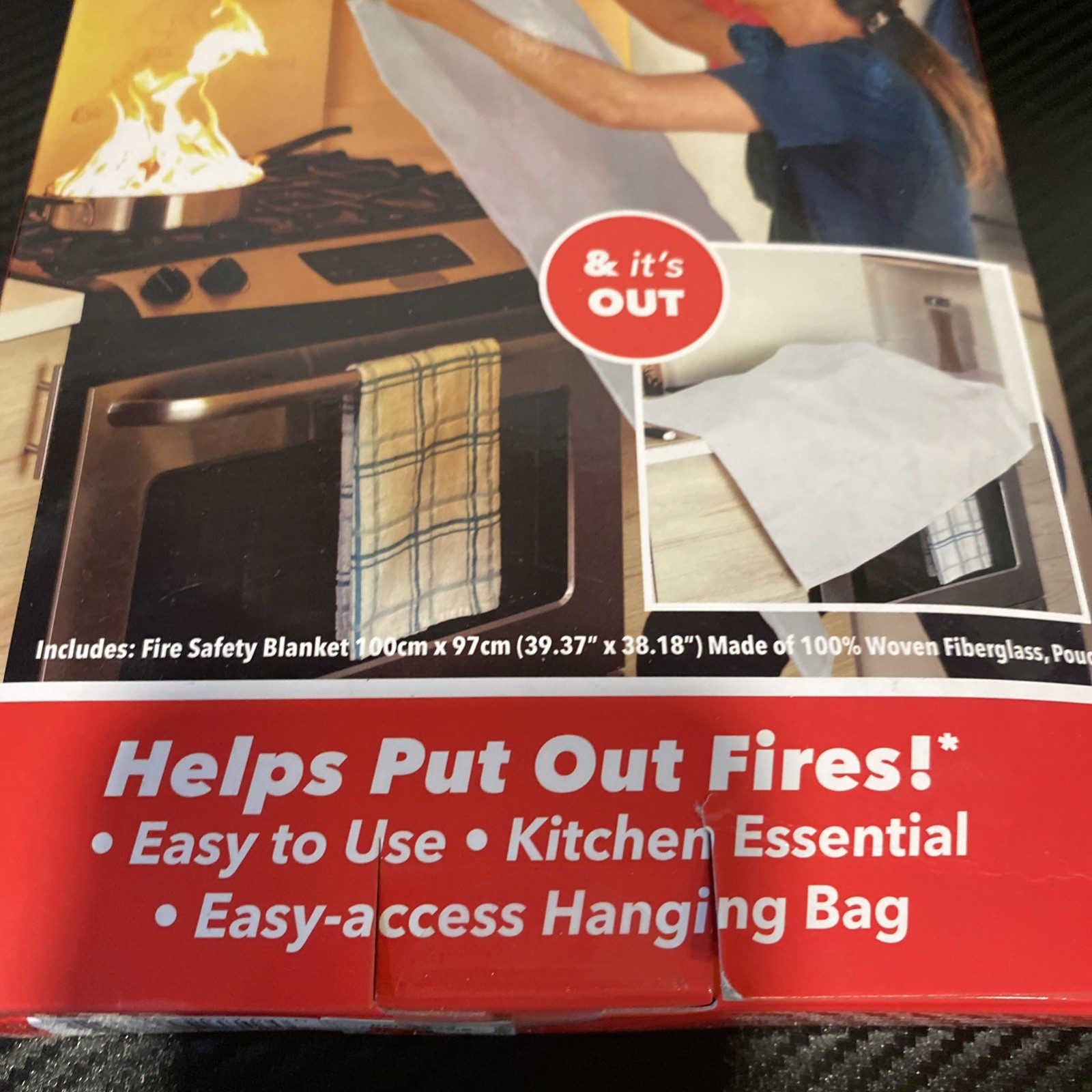 Over & Out Fire Safety Blanket 39.37X38.18