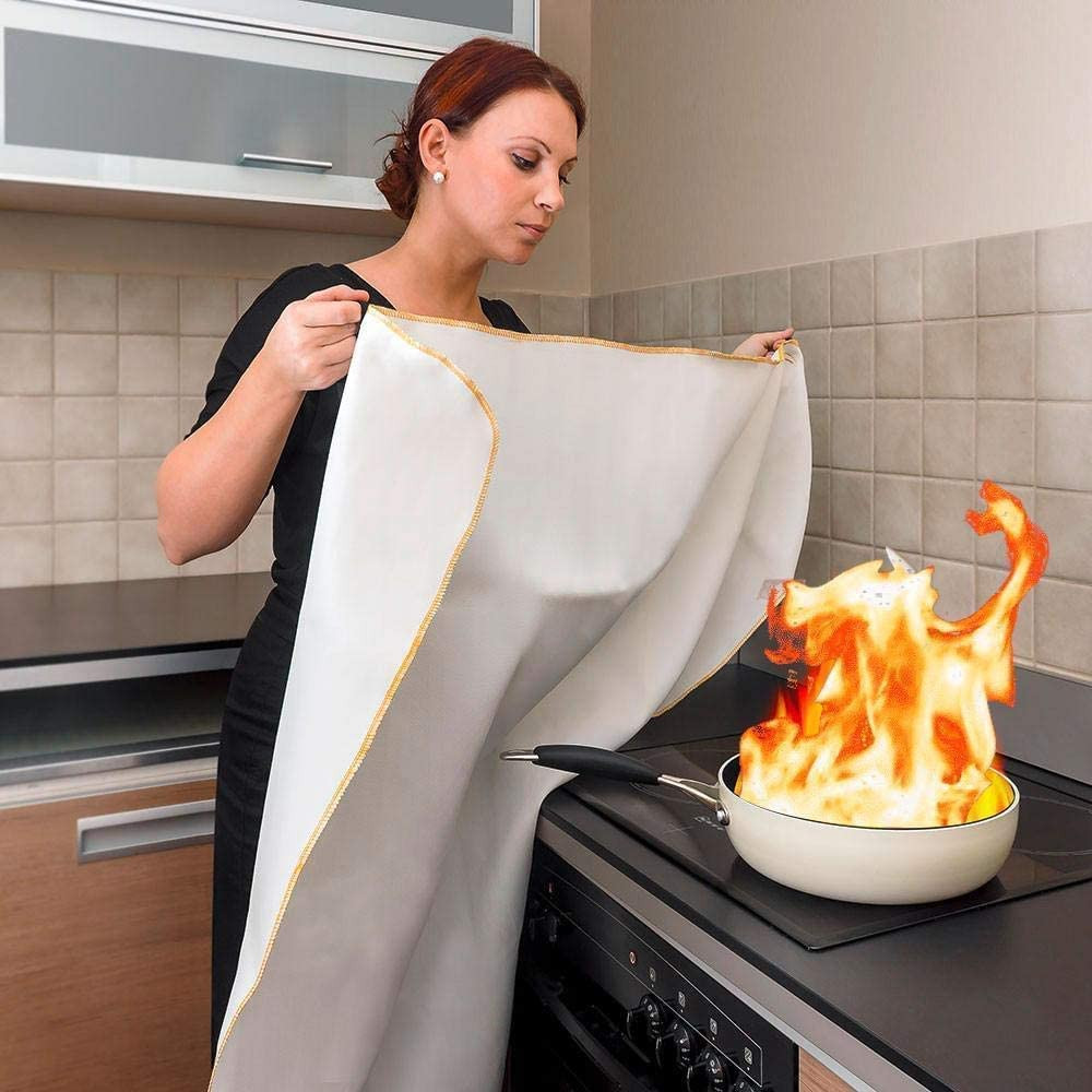 Fire Blanket Emergency Fire Suppression Blanket For Home And Kitchen Prepared X3