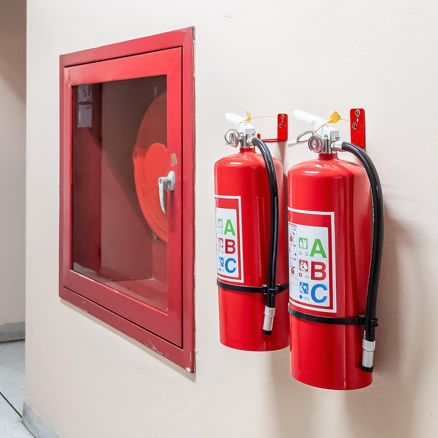 8 PCS Universal Fire Extinguisher Mount Bracket Wall Hook Fits 540 Lb
