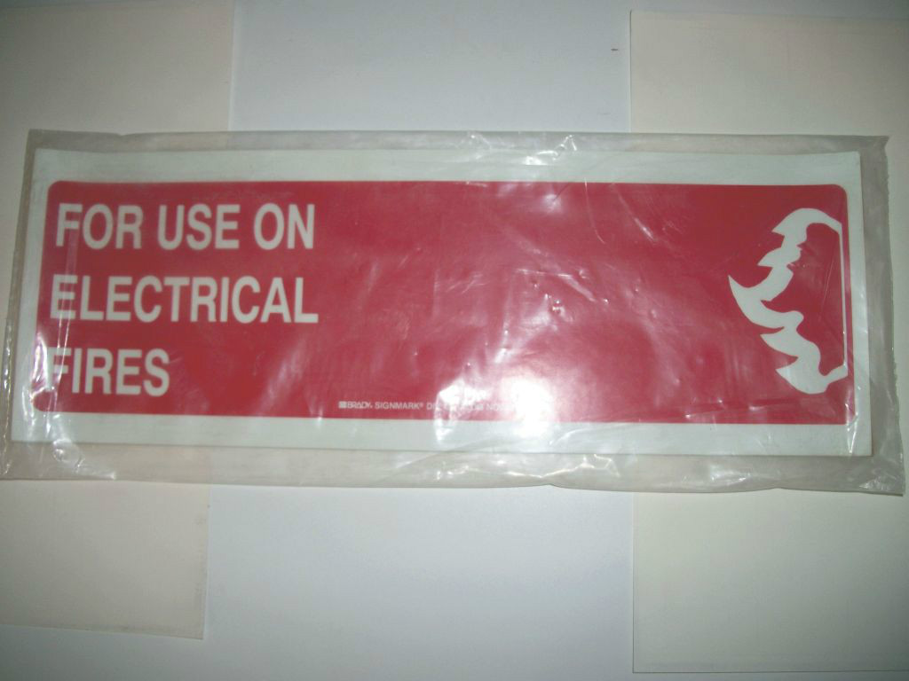 Fire Extinguisher Sticker 3 pack for Powder Type For Use on Electrical Fires