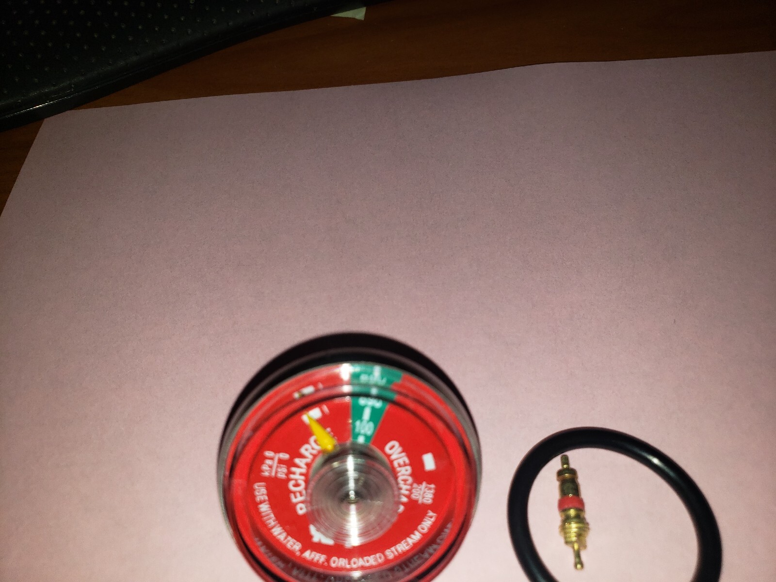 🤡🔥🧯Water Fire Extinguisher Gauge 100 psi + 1pcs OR-29 O-rings & Valve STEM