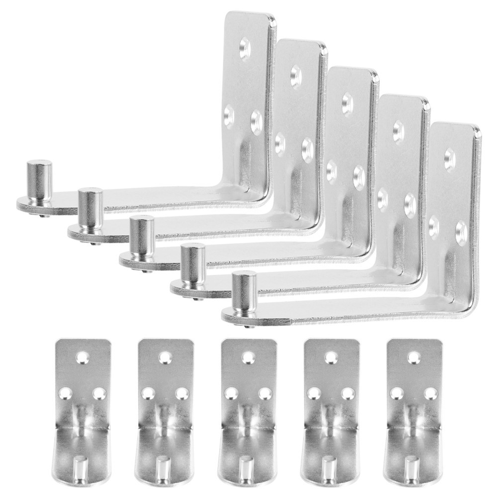 10Pcs L Shaped Fire Extinguisher Wall Hooks Metal Bracket Holder Transparent