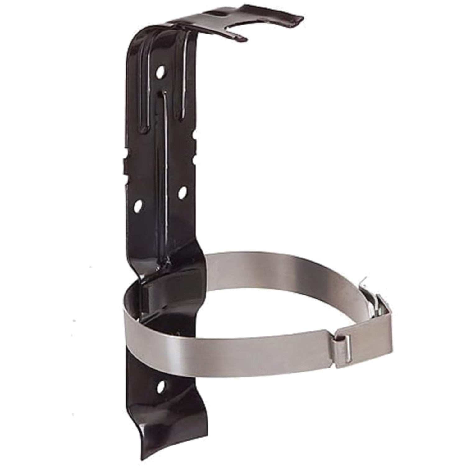 Fire Extinguisher Bracket Alloy Steel Wall Mount for Marine Vehicle Use Black