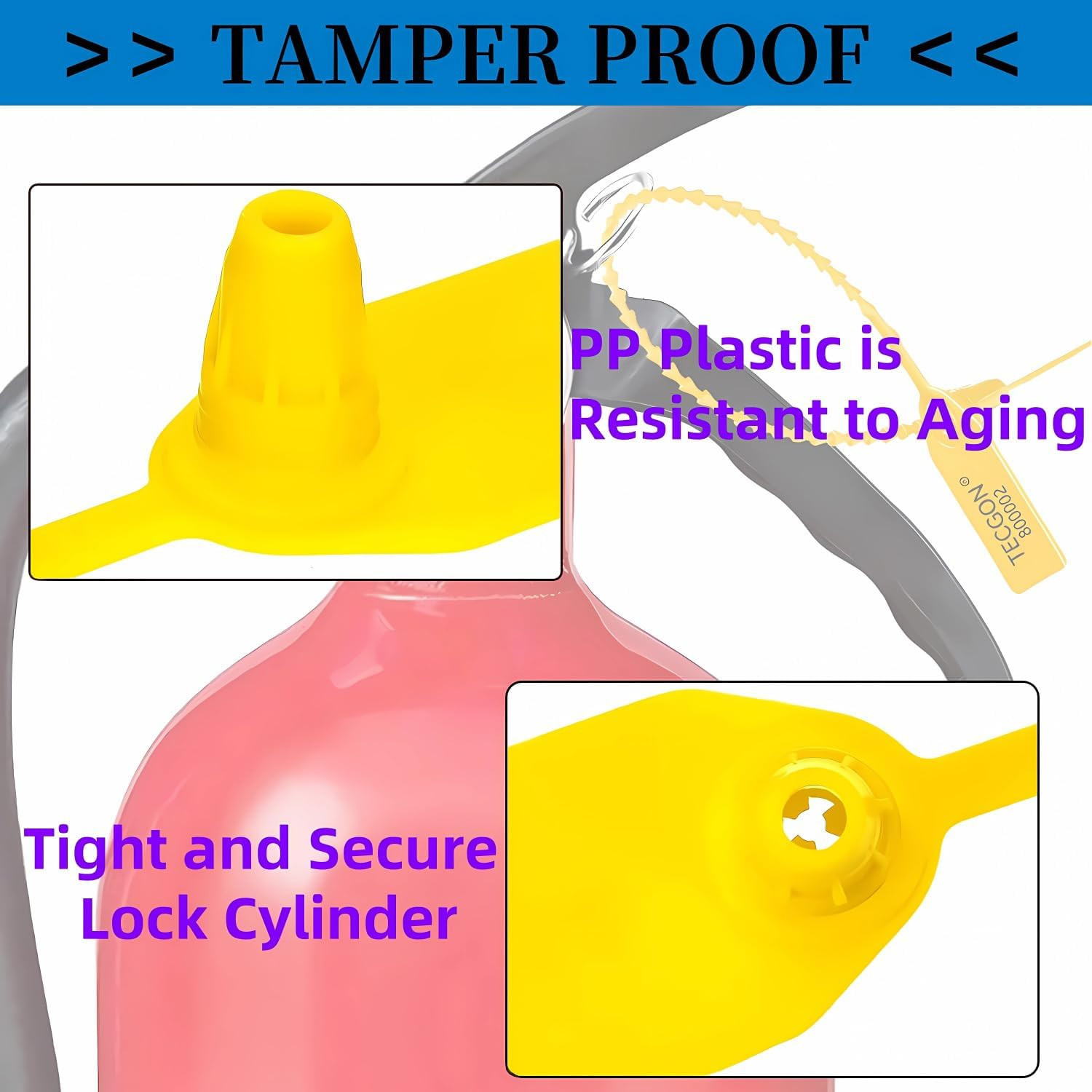 1000 Pack Plastic Tamper Seals Fire Extinguisher Tags Security Tags Seals Safety
