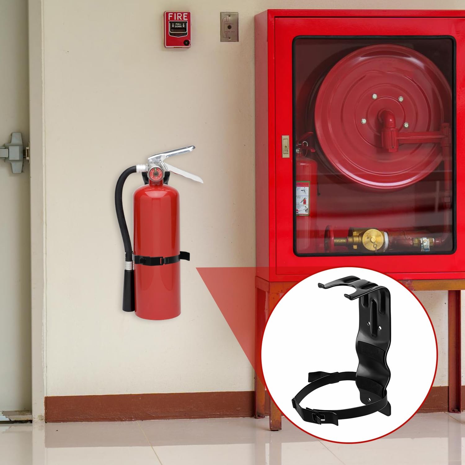 2 PCS Fire Extinguisher Mount Bracket 5 LB Metal Truck Holder Kit Vehicle