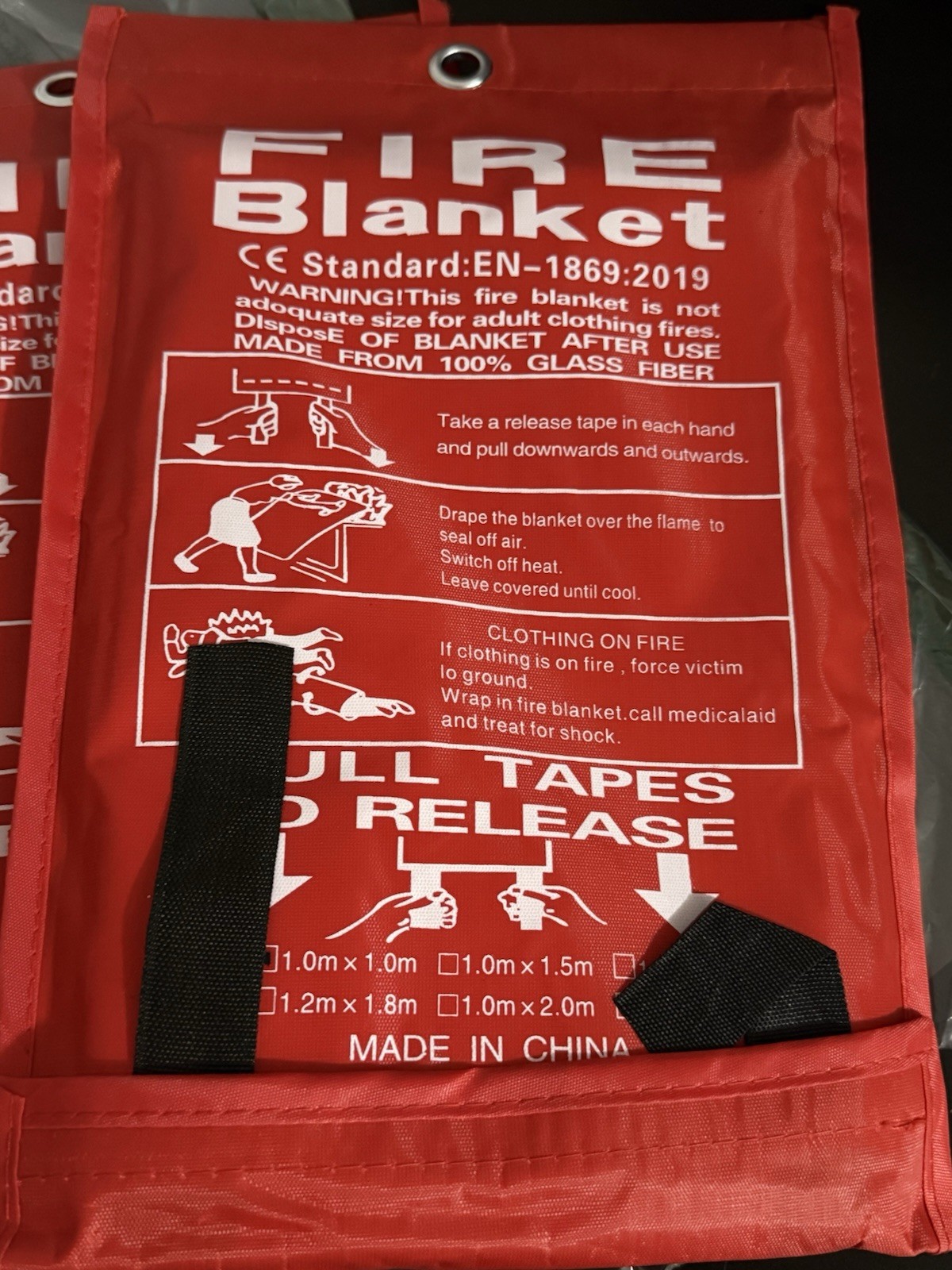 4 Packs FIRE BLANKET Fiberglass Hero Emergency Home Retardant Prepared Unopened