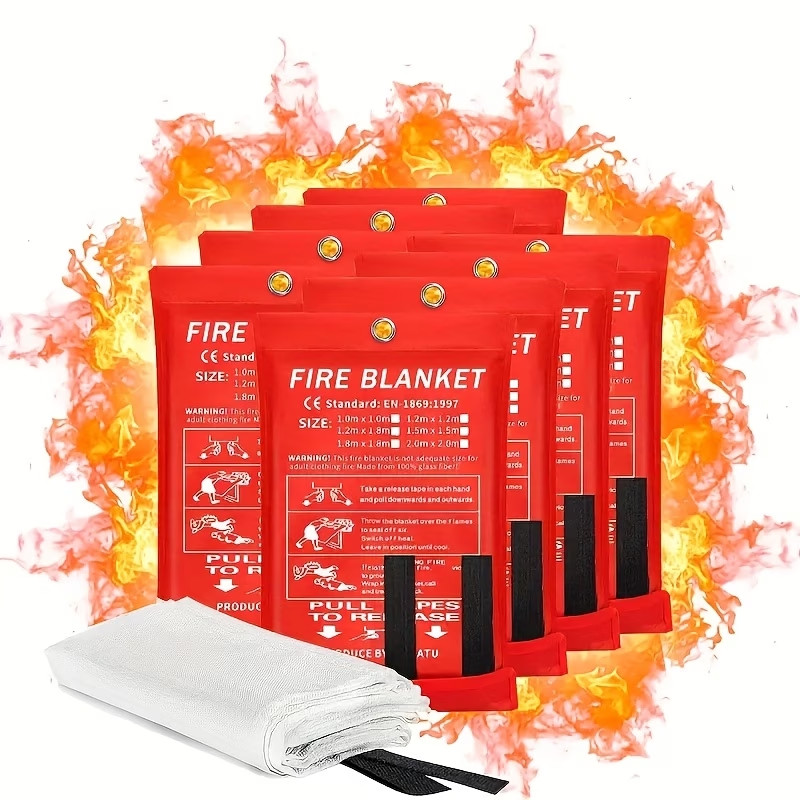 2 PSC-LARGE FIRE BLANKET Fiberglass Emergency Home Retardant Prepared 40″x40″