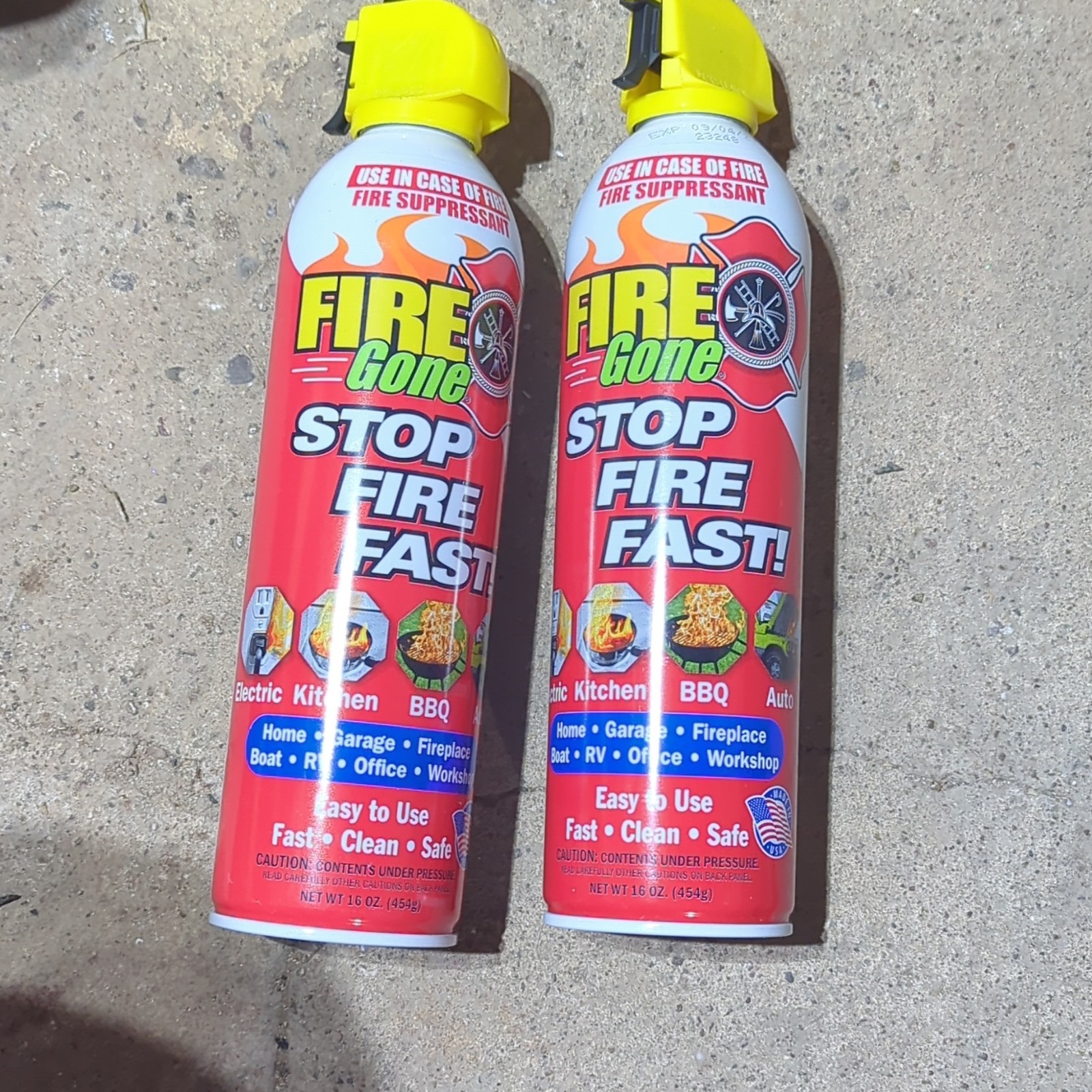 2 of Fire Gone Fire Suppressant Stop Fire Fast! FG-007-102 Exp 05/26