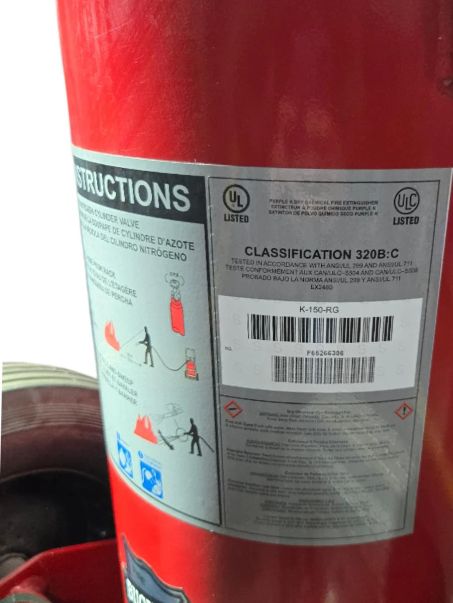 Buckeye K-150-RG 125 lb Purple K Dry Chemical Wheeled Fire Extinguisher