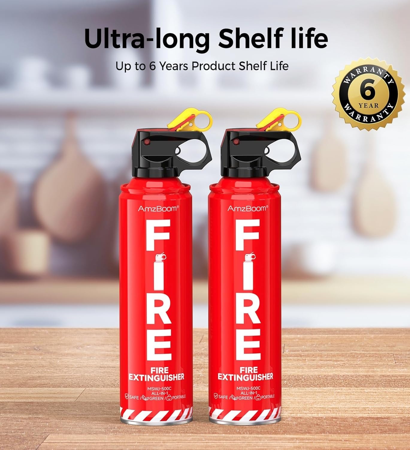 Fire Extinguisher Spray 2 Pack with Mount Bracket for Home Car Kitchen