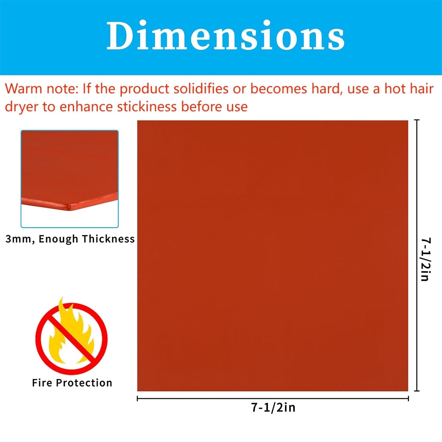 Fire Putty Electrical Sealant Pads 20 pcs 7.5 x 7.5 in Moldable Fire Barrier