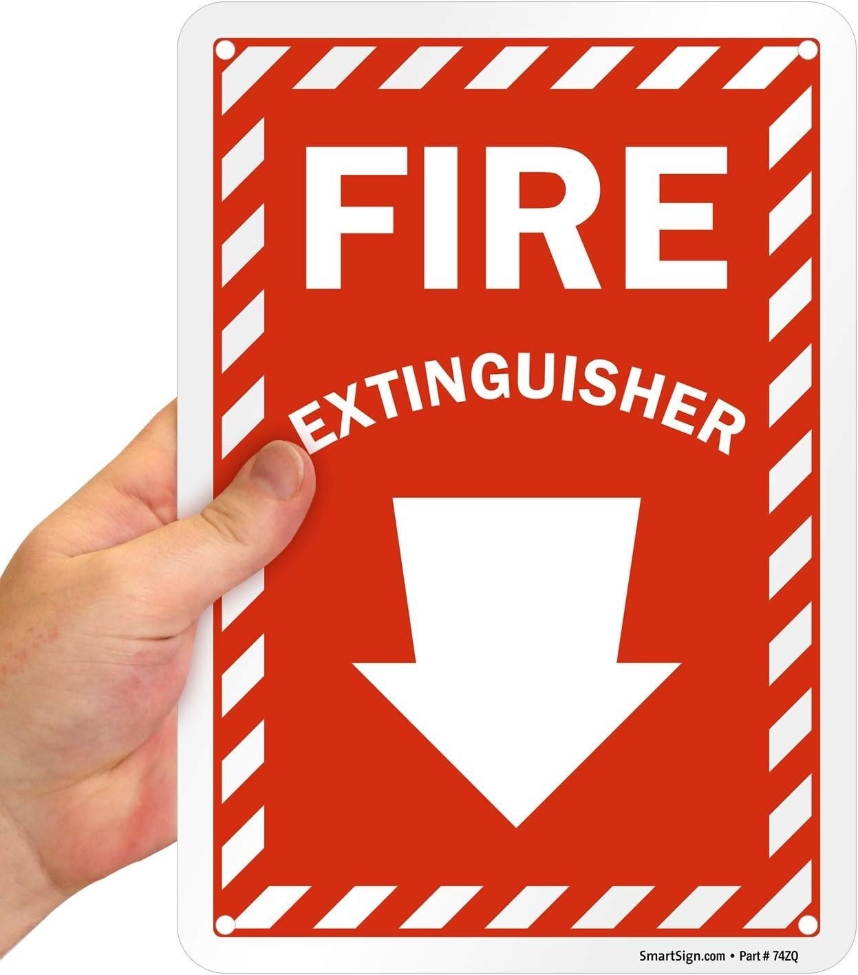 Weather-Resistant 10×7 Fire Extinguisher Sign with Pre-Cleared Mounting Holes