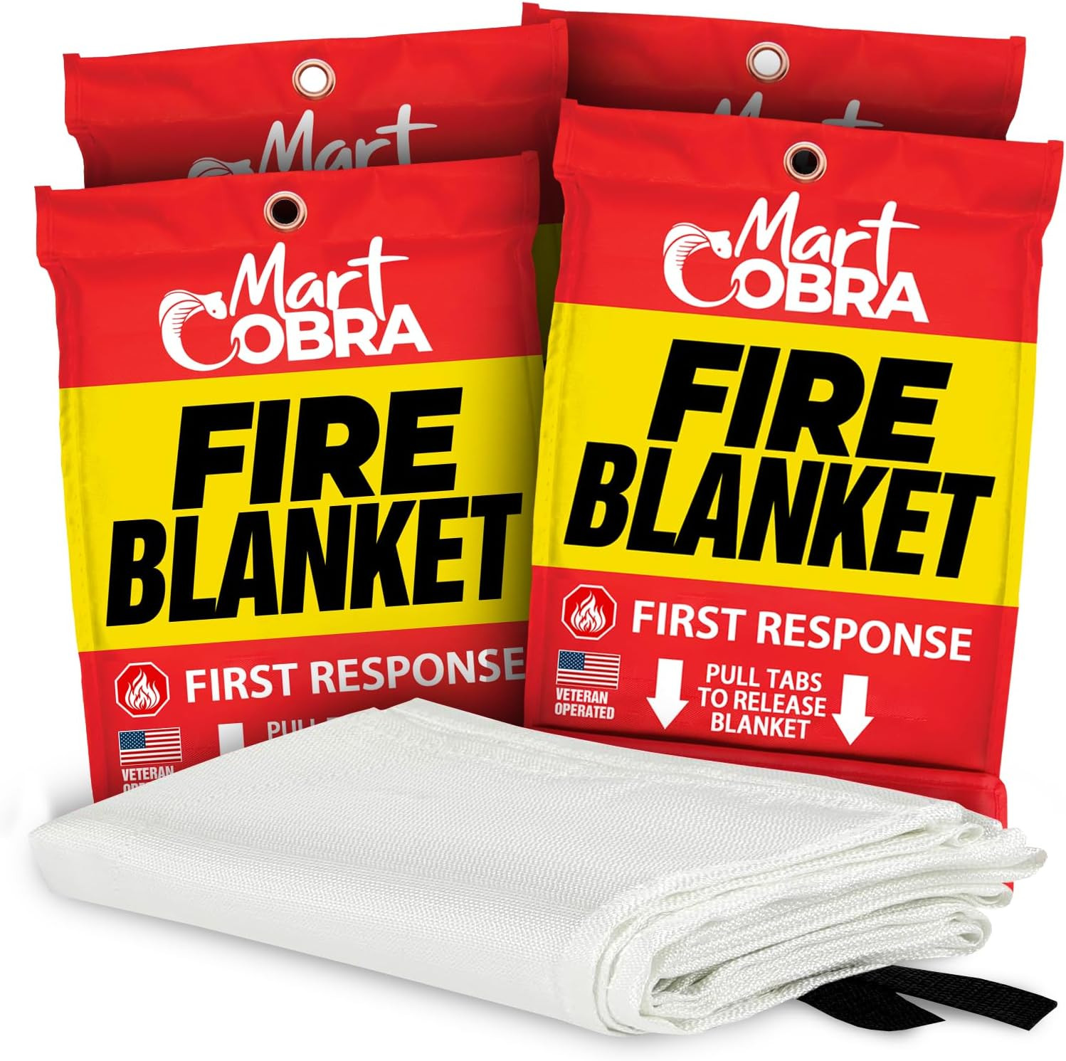 Emergency Fire Blanket for Home and Kitchen – 4 Pack – Fire Blankets Emergency f