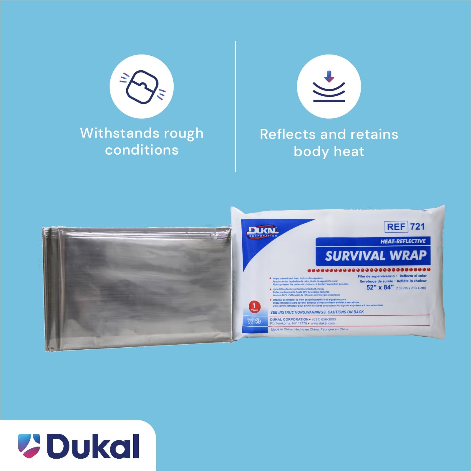 721 Emergency Survival Blanket Mylar Wrap | Thermal Properties, Convenient St…