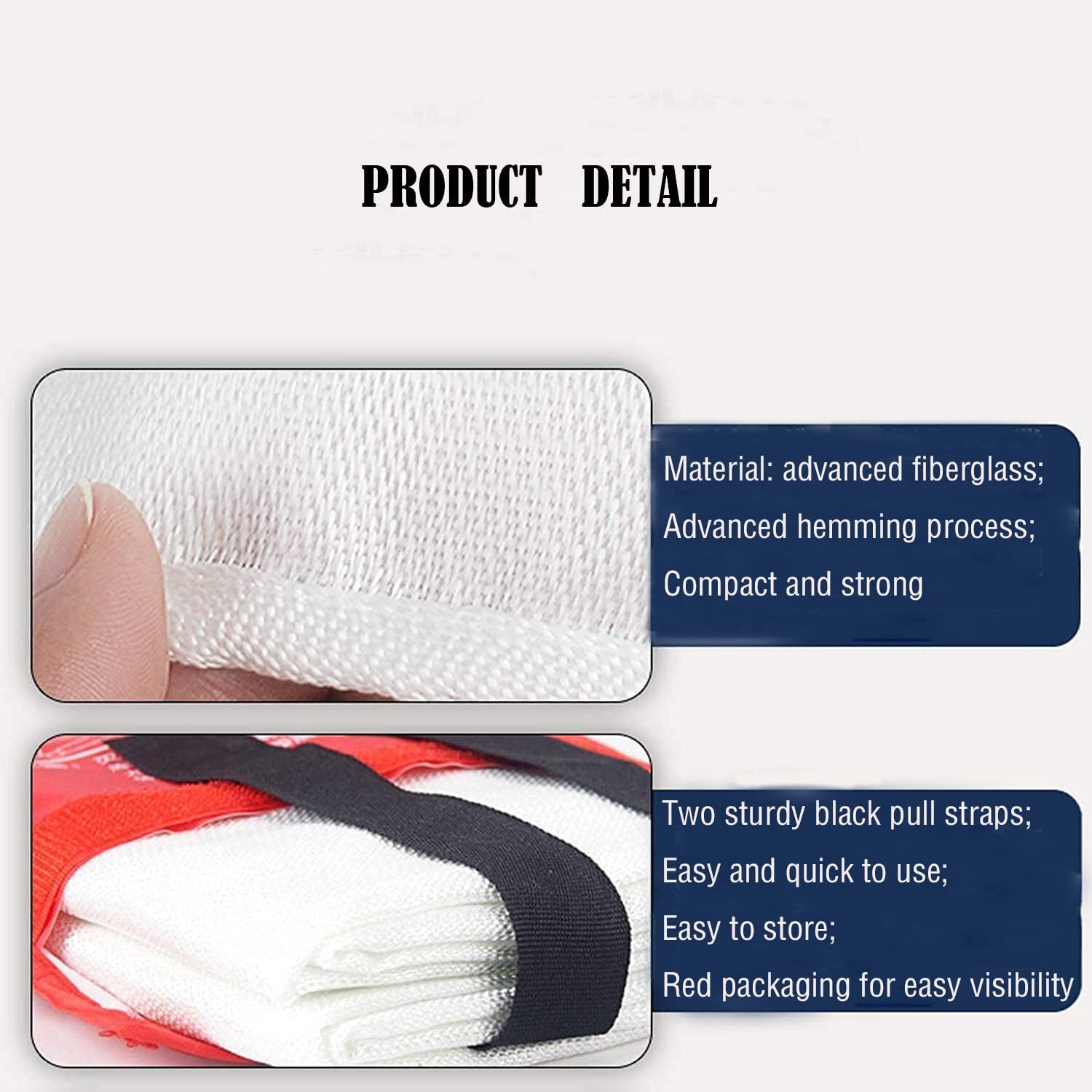 Prepared Emergency Fire Blanket Fiberglass Blanket 39”x39” Retardant Blankets