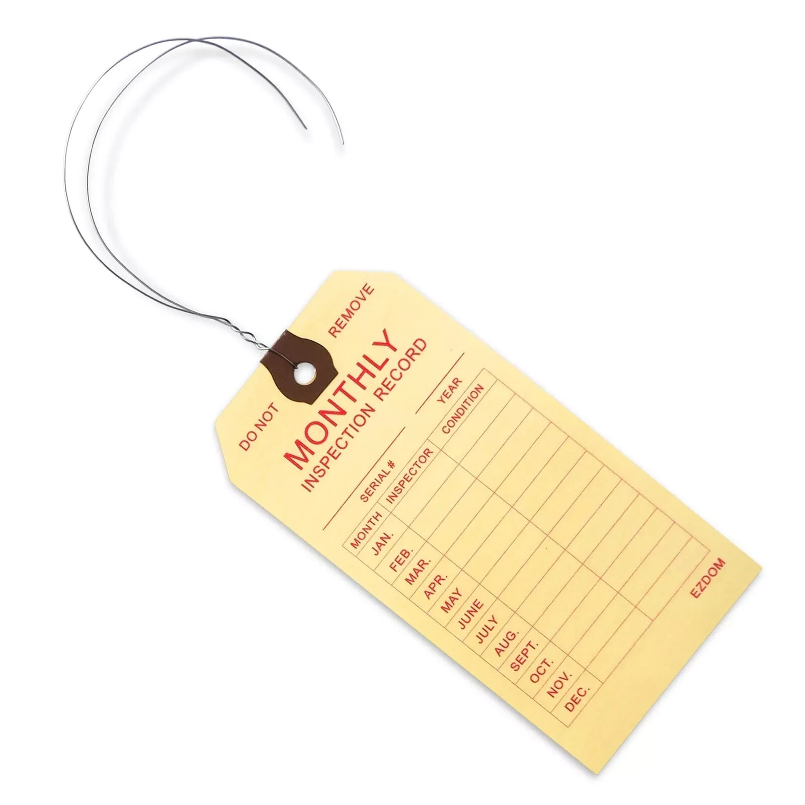 Fire Extinguisher Monthly Inspection Tags – 4 3/4″ x 2 3/8″ – Box of 100 Mani…