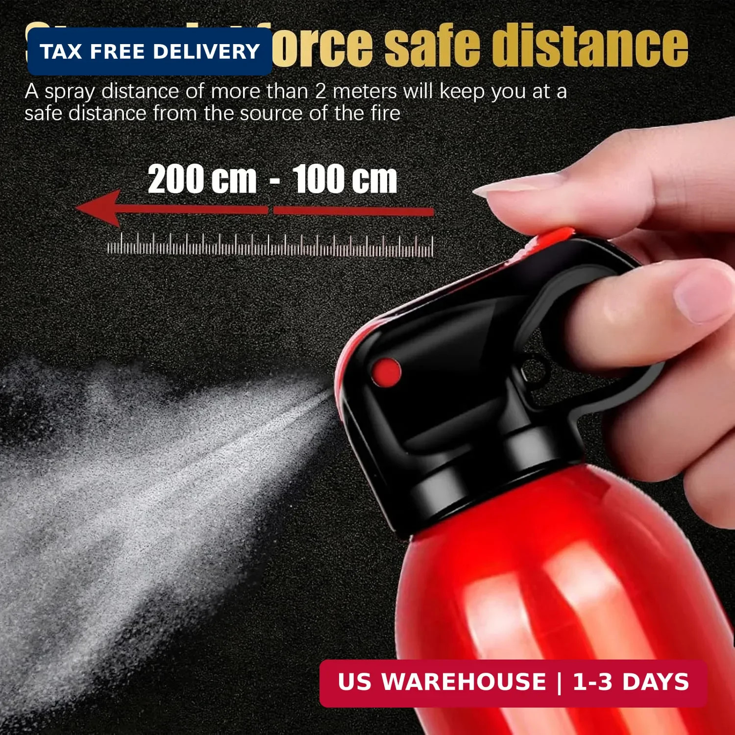 Portable Fire Extinguisher Small 4-in-1 Wall Mount Non-toxic Easy Clean