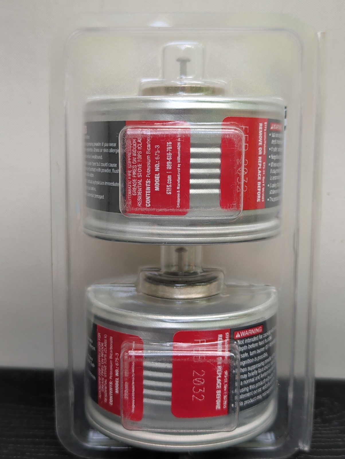 (2 Pack) Stovetop Firestop 675-3 Range Hood Fire Extinguisher EXP 02/2032